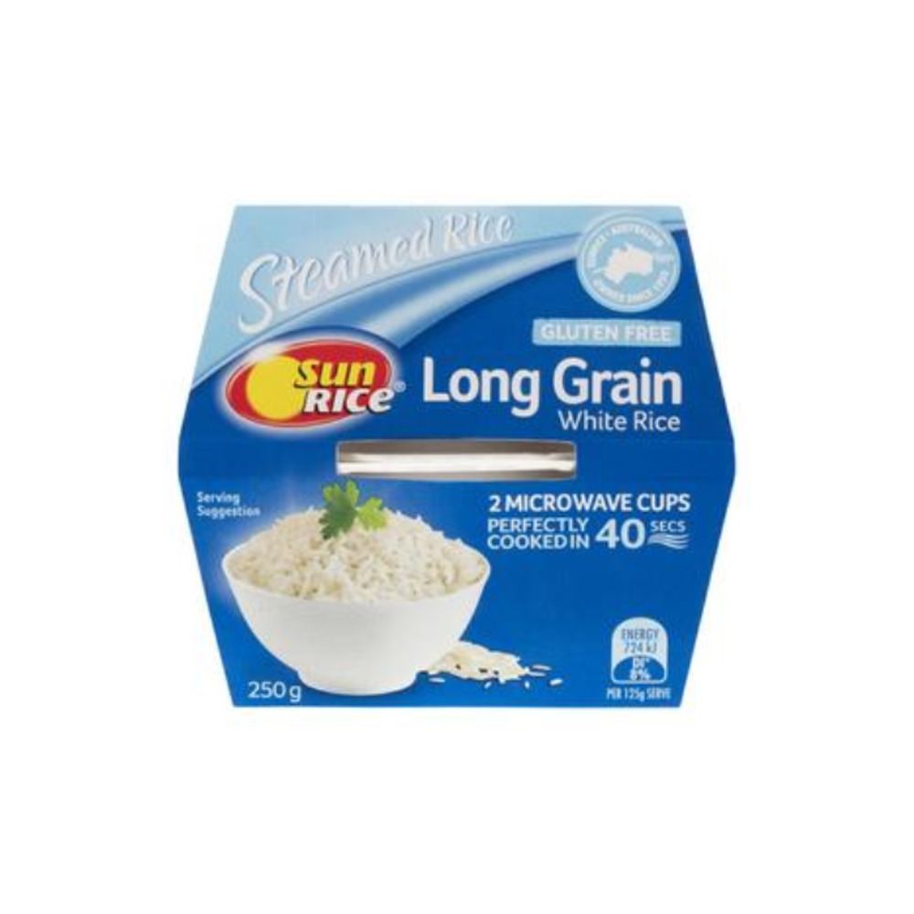 선라이스 롱 그레인 화이트 라이드 컵 2 팩 250g, Sunrice Long Grain White Rice Cup 2 pack 250g