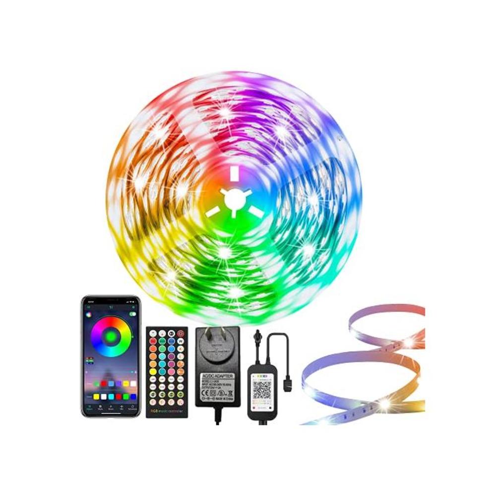 LED Strip Lights 50FT/15M, RGB Light Strips with Bluetooth App Control, LED Lights for Bedroom, Music Sync Rope Lights Flexible RGB Color Changing Tape Lights with Remote for Home B094NLMBJB