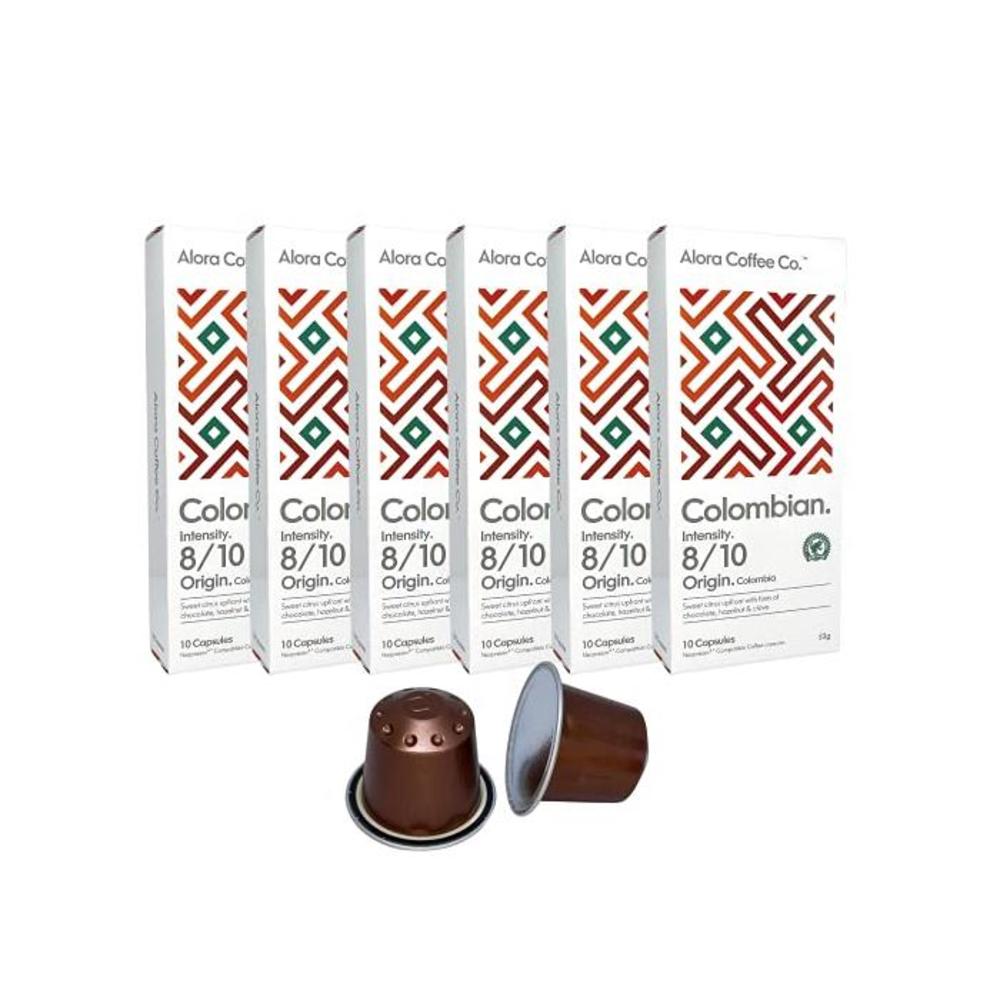 Alora Coffee Co, 6 packs of 10 Nespresso Compatible pods (60 pods total), Colombian B0869J2F2D