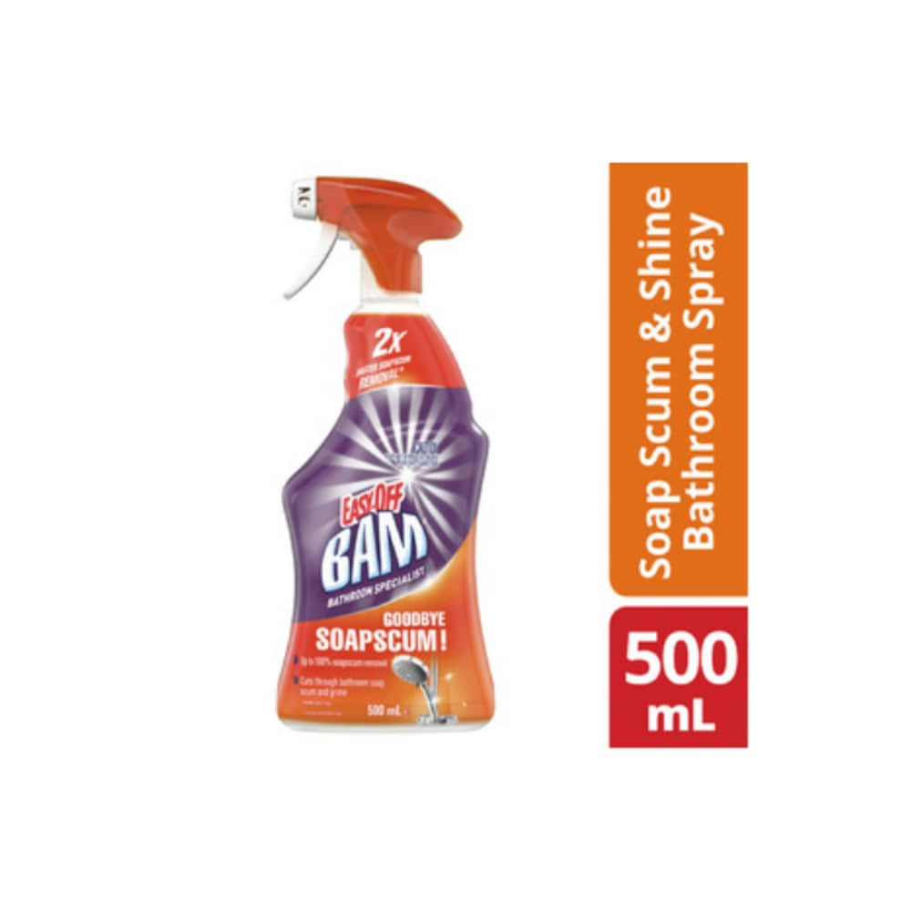 이지 오프 뱀 파워 그라임 &amp; 솝 스컴 클리너 트리거 스프레이 500ml, Easy Off Bam Power Grime &amp; Soap Scum Cleaner Trigger Spray 500mL