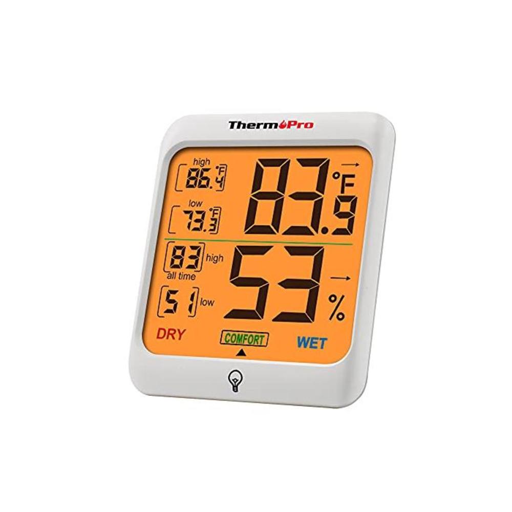 ThermoPro TP53 Hygrometer Humidity Gauge Indicator Digital Indoor Thermometer Room Temperature and Humidity Monitor with Touch Backlight B079N98K93