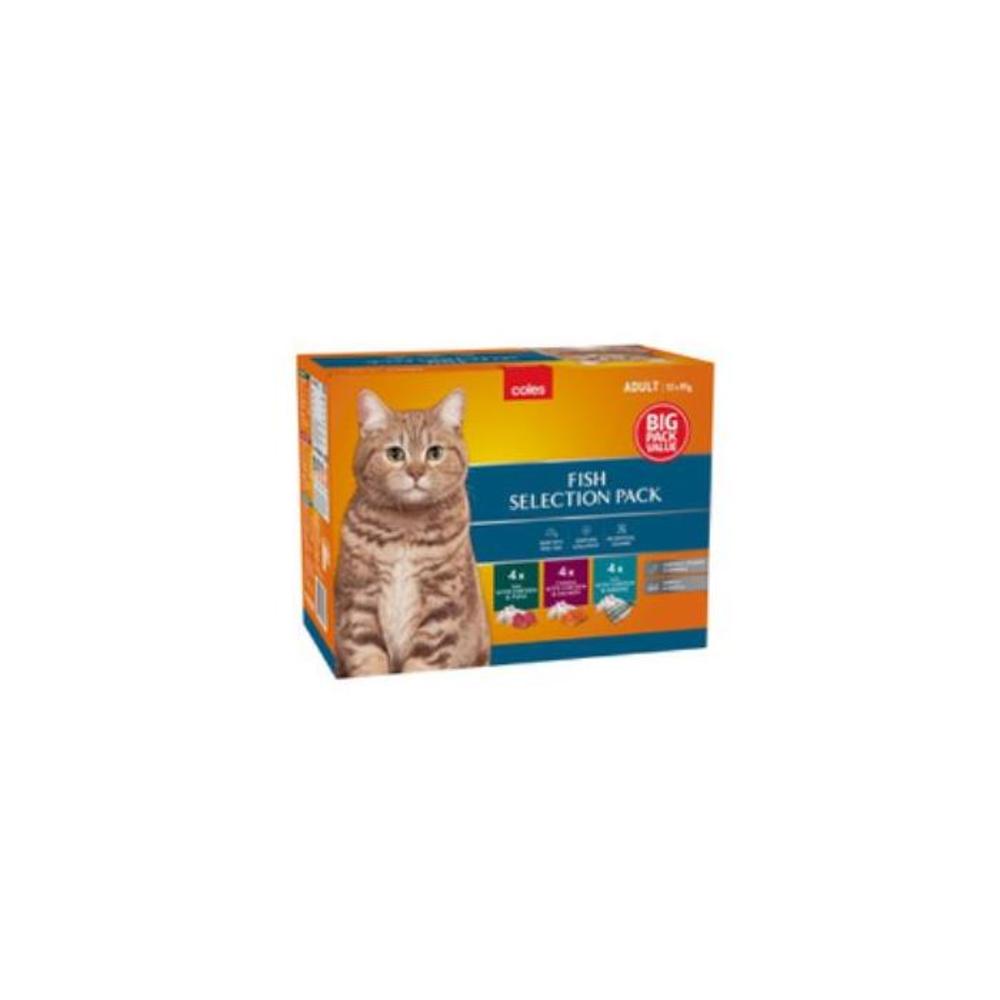 Coles Pouch Fish Variety Cat Food 12 pack 3707733P