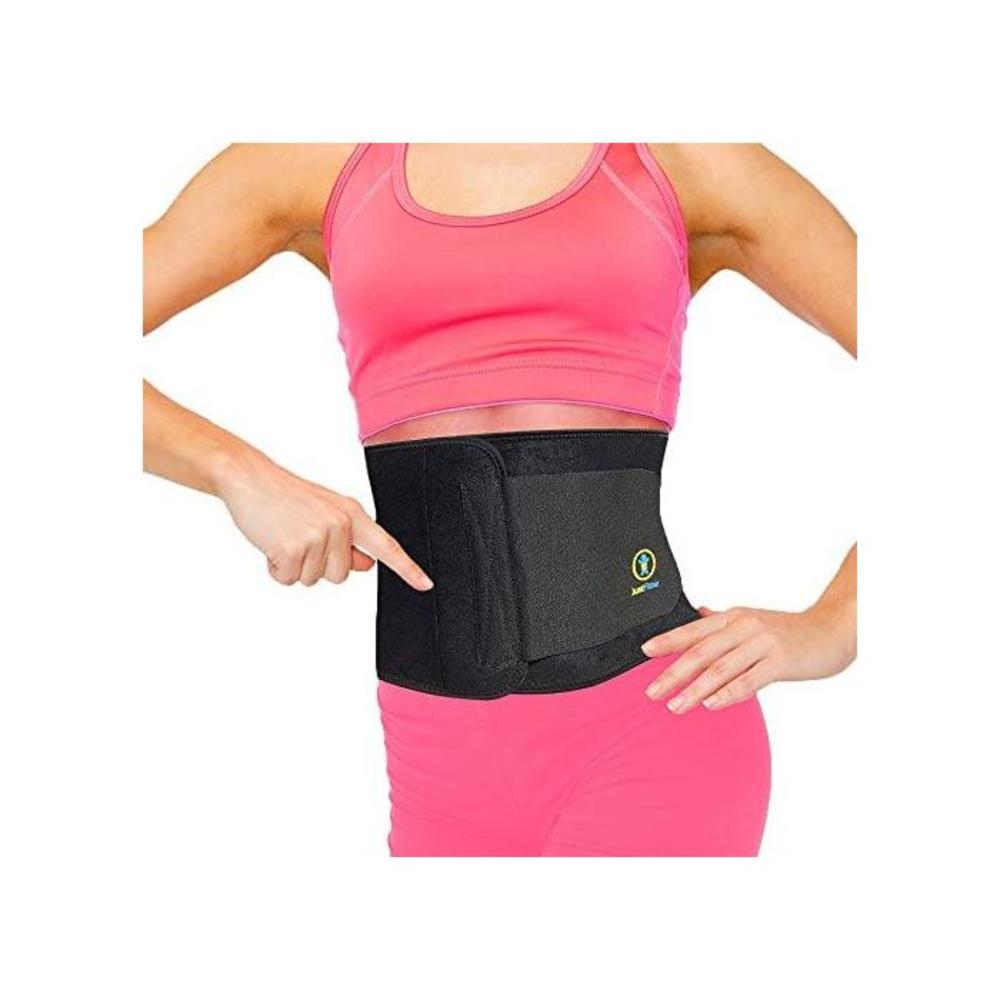 Just Fitter Premium Waist Trainer &amp; Trimmer Ab Belt for Men &amp; Women. More Fully Adjustable Than Other Stomach Slimming Sauna Belts. Provides Best Support for Lower Back &amp; Lumbar. B01B039M8G