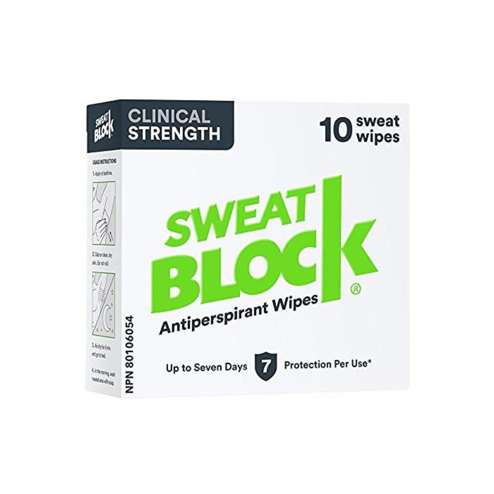 Sweatblock Antiperspirant For Men and Women - Clinical Strength Antiperspirant Wipes for Hyperhidrosis - Reduce Sweat Up To 7-days Per Use B002PQ8BQM