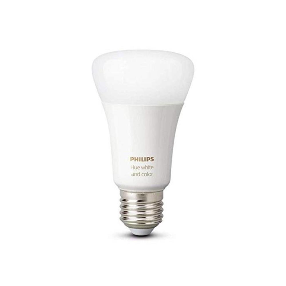 Philips Hue White and Colour Ambiance Single Smart Bulb LED [E27 Edison Screw] with Bluetooth, Compatible with Alexa and Google Assistant B07SS377J3