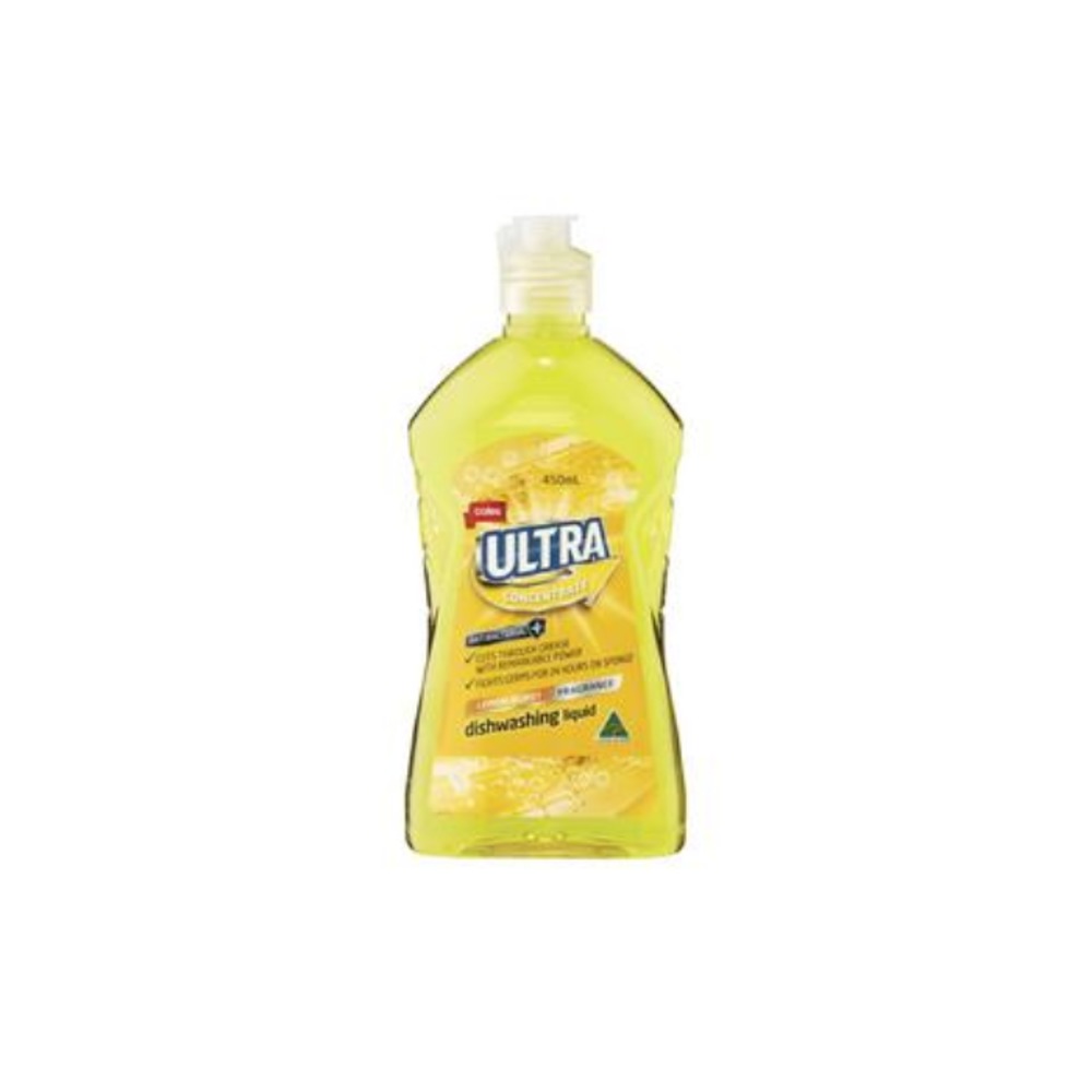 콜스 울트라 콘센트레이트 레몬 디쉬와싱 리퀴드 450ml, Coles Ultra Concentrate Lemon Dishwashing Liquid 450mL