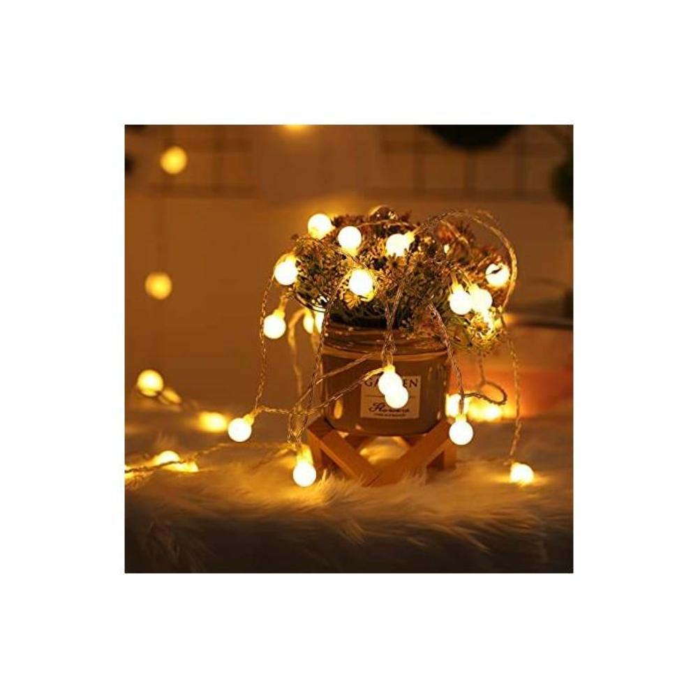 2 x 100 LED Globe String Lights Battery Operated Waterproof, 2 x 49 Ft Fairy String Light 8 Modes Dimmable with Remote Control for Indoor, Outdoor, Bedroom, Party, Wedding (Warm Wh B07XN6ZTGJ