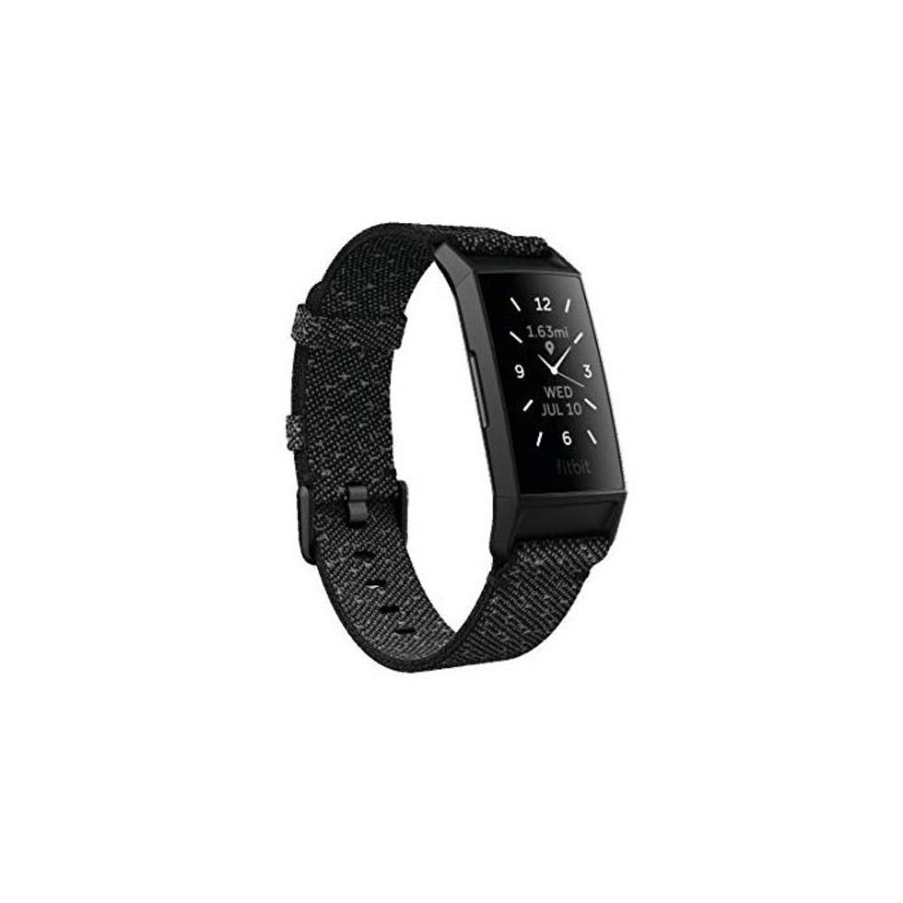 Fitbit Charge 4 Special Edition Advanced Fitness Tracker with GPS, Heart Rate, Sleep &amp; Swim Tracking - Black Woven B085LFGCBW