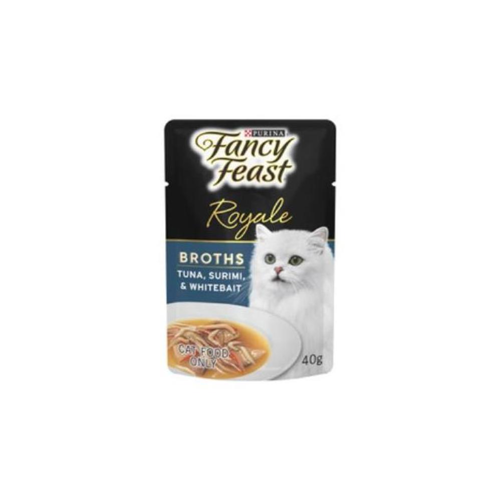 Fancy Feast Royale Broths Tuna Surimi &amp; Whitebait Pouch Cat Food 40g 8998054P