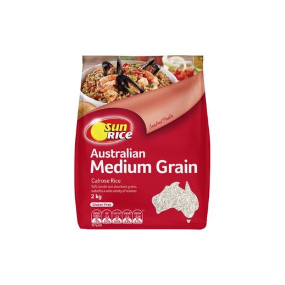 선라이스 미디엄 그레인 화이트 칼로즈 라이드 2kg, Sunrice Medium Grain White Calrose Rice 2kg