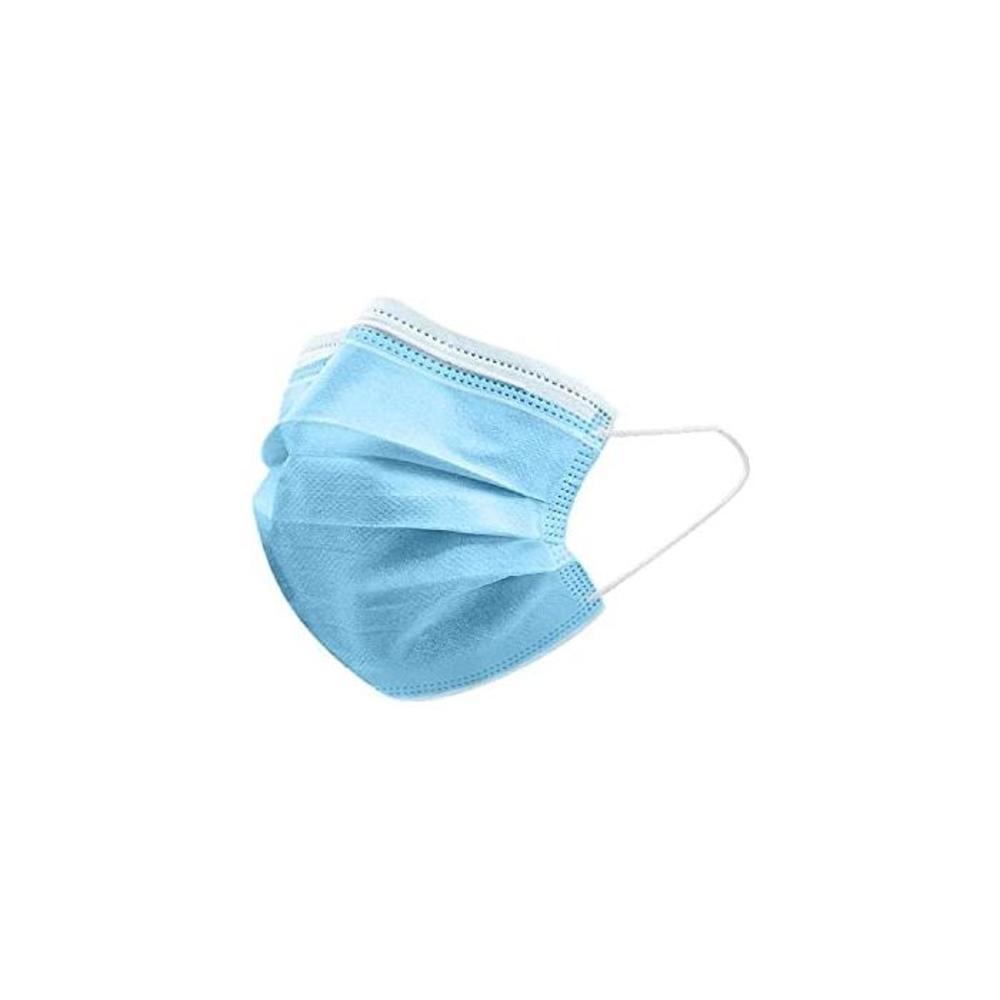 20Pcs Face Mask, 3 Layers Breathable Earlooped Disposable Mask - Blue (Sealed in Plastic Bag) B09DFPCD45