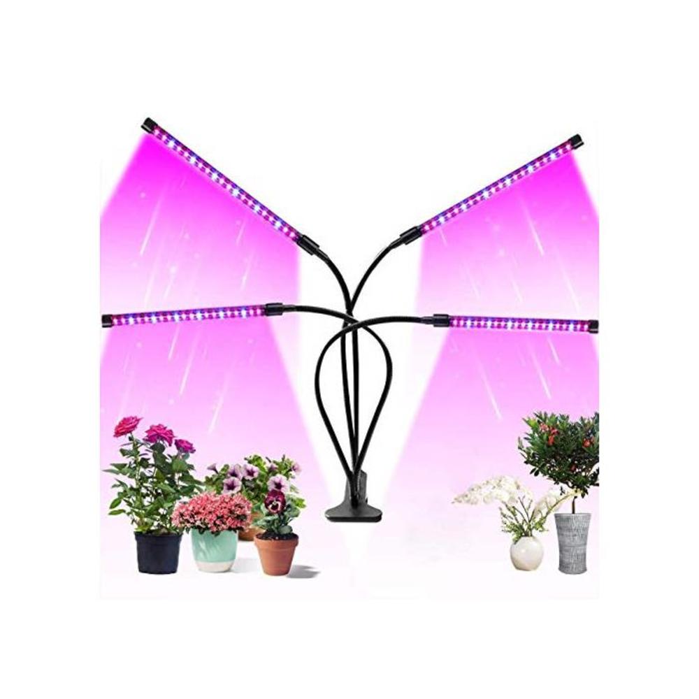 Upgraded 4 Head LED Grow Light for Indoor Plants, 80 LEDs Adjustable Growing Lamp, 9 Dimmable Levels, 3/9/12H Timer, Hydroponics Red Blue Spectrum Plant Growing Lamp Light B08CH8H33C