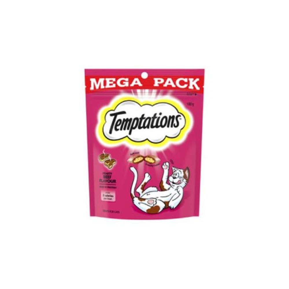 Temptations Hearty Beef Flavour Cat Treats 180g 3566438P
