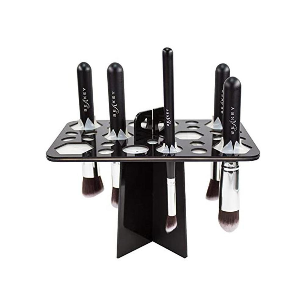 BEAKEY Makeup Brush Drying Rack Tree Air Tower Organizer Folding Brush Holder Accessories Cosmetic Shelf Tools - 28 Holes B01FA9354I