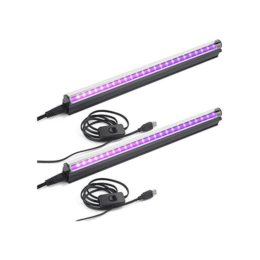 Led UV Black Light Bar, 10W 1ft USB UV Blacklight Tube, Glow in The Dark Party Supplies for Halloween Decorations, Room, Body Paint, Poster, Urine Detection, 2 Pack B0979GM5MF