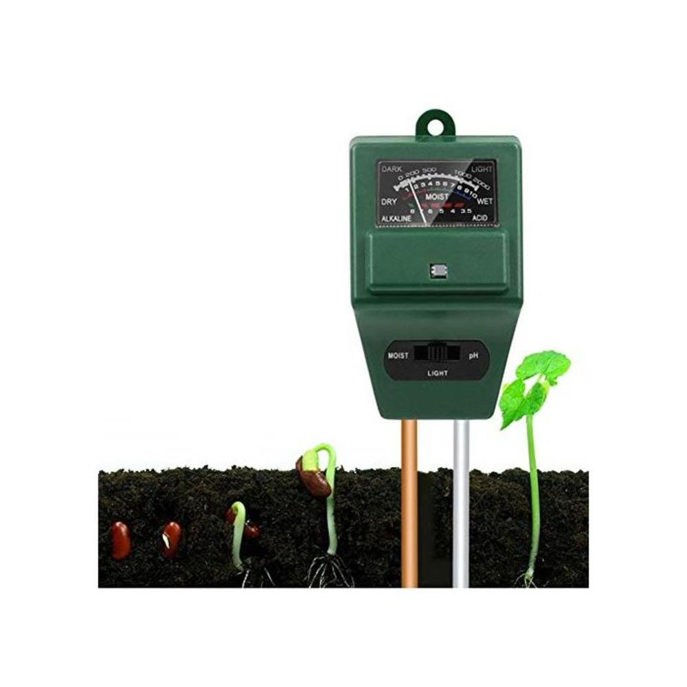 3-in-1 Measure Soil pH Level - Soil pH Tester, Plant Tester, Soil Tester for Indoor Outdoor Plants, Flowers B08TLRX2S5