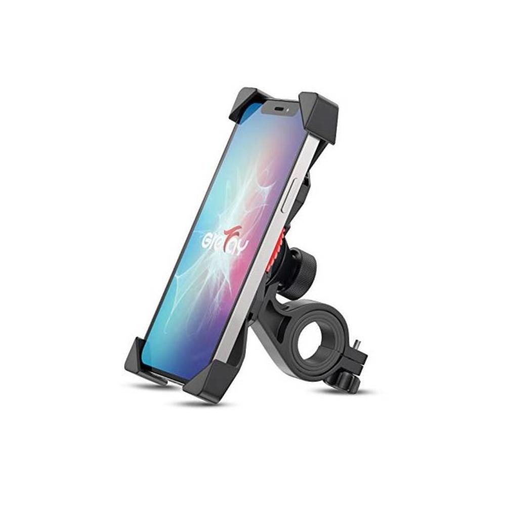Bike Phone Mount Grefay Universal Bicycle/ Motorcycle Cell Phone Holder Smartphone Cradle Clamp 360° Rotatable for iPhone 7/7+/6/6+/6S/6S+/5S/5C, Samsung Galaxy S3/S4/S5/S6/S7/S8 N B01N6M0I9M