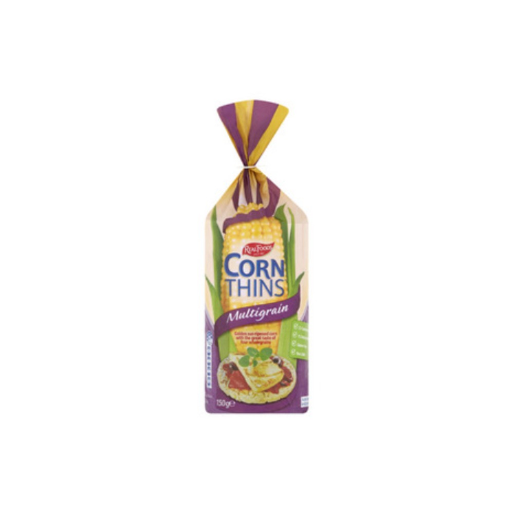 리얼 푸드 멀티그레인 콘 띤즈 150g, Real Foods Multigrain Corn Thins 150g