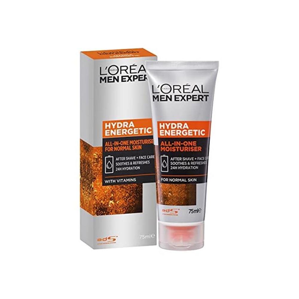 LOréal Paris Men Expert Hydra Energetic All-in-One Moisturiser For Men, Aftershave and Face Cream, for Dry and Tired Skin, with Guarana and Vitamin C, 75ml B076V2DDDZ