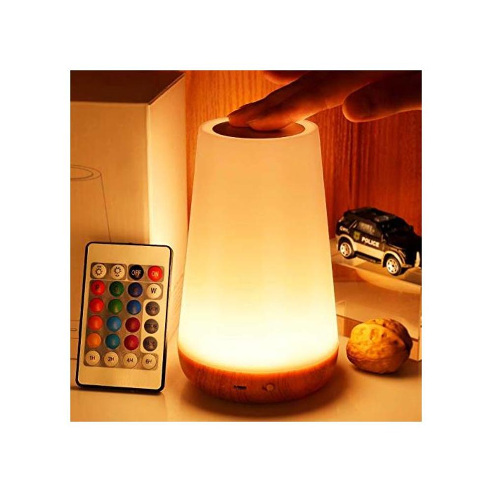 LED Night Light, TAIPOW Remote Control/Touch Table Lamp, Dimmable Bedside Lamp, Kids Baby Bedroom Lamp with Timer Function, Desk Lamp Neon Lights, Rechargeble/Portable/Eye Caring - B086X2LQQ2