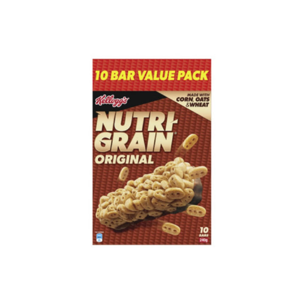 켈로그 누트리-그레인 오리지날 시리얼 스낵 바 10 팩 240g, Kelloggs Nutri-Grain Original Cereal Snack Bars 10 pack 240g