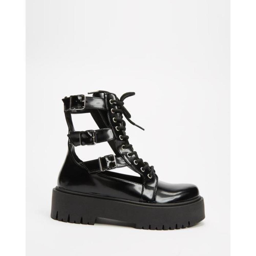 TOPSHOP Babe Cut-Out Buckle Boot TO101SH21BUG