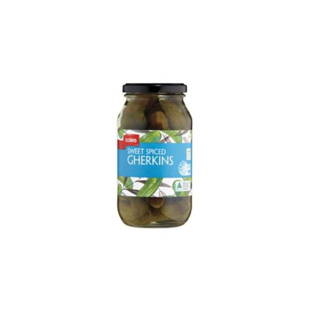 Coles Sweet Spiced Gherkins 540g