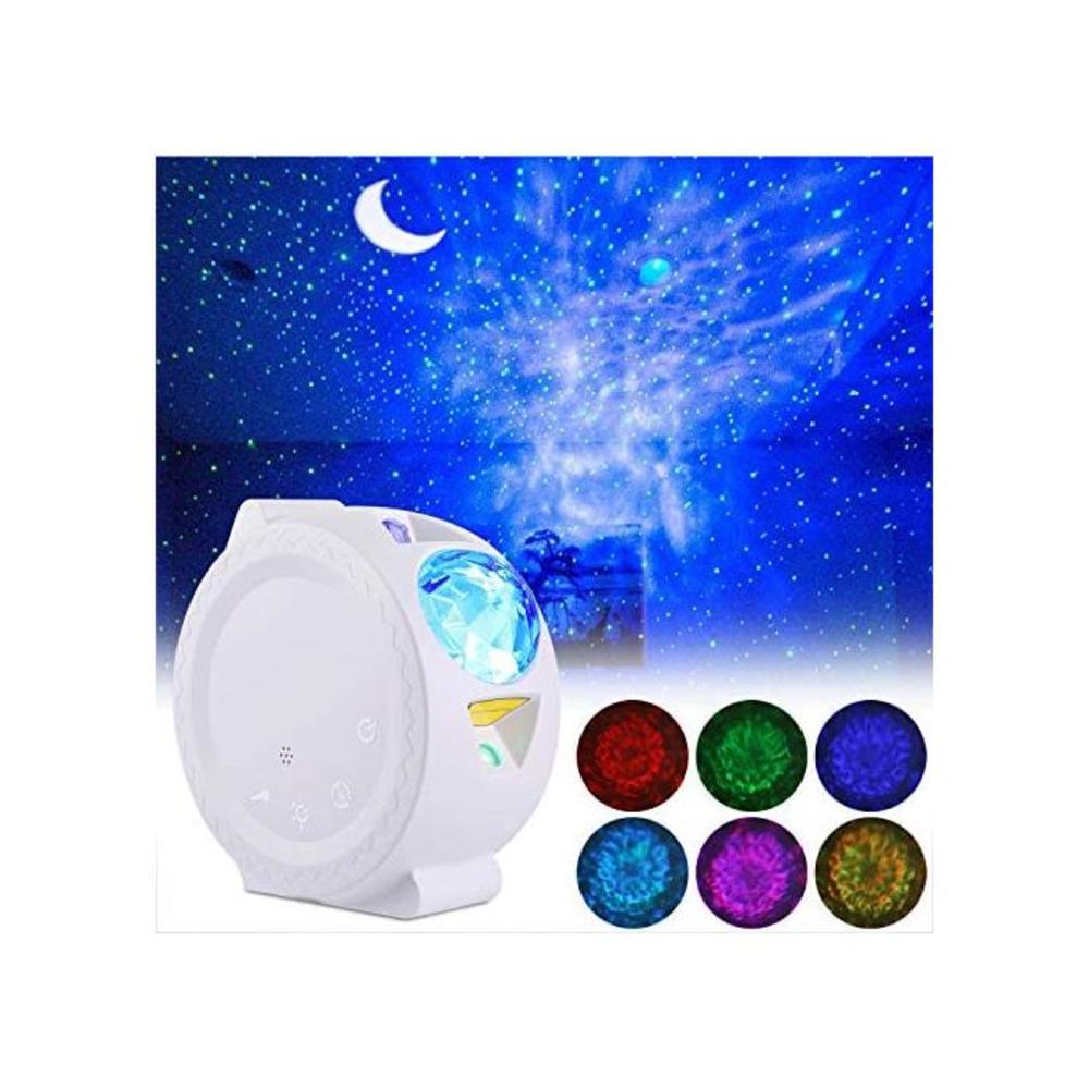 LED Night Light Projector, ALED LIGHT 3 in 1 Star Projector Light Decorative Ceiling Moon and Water Wave Childrens Night Light Projector with Sound Activated Night Light for Childr B07Y7W91RY