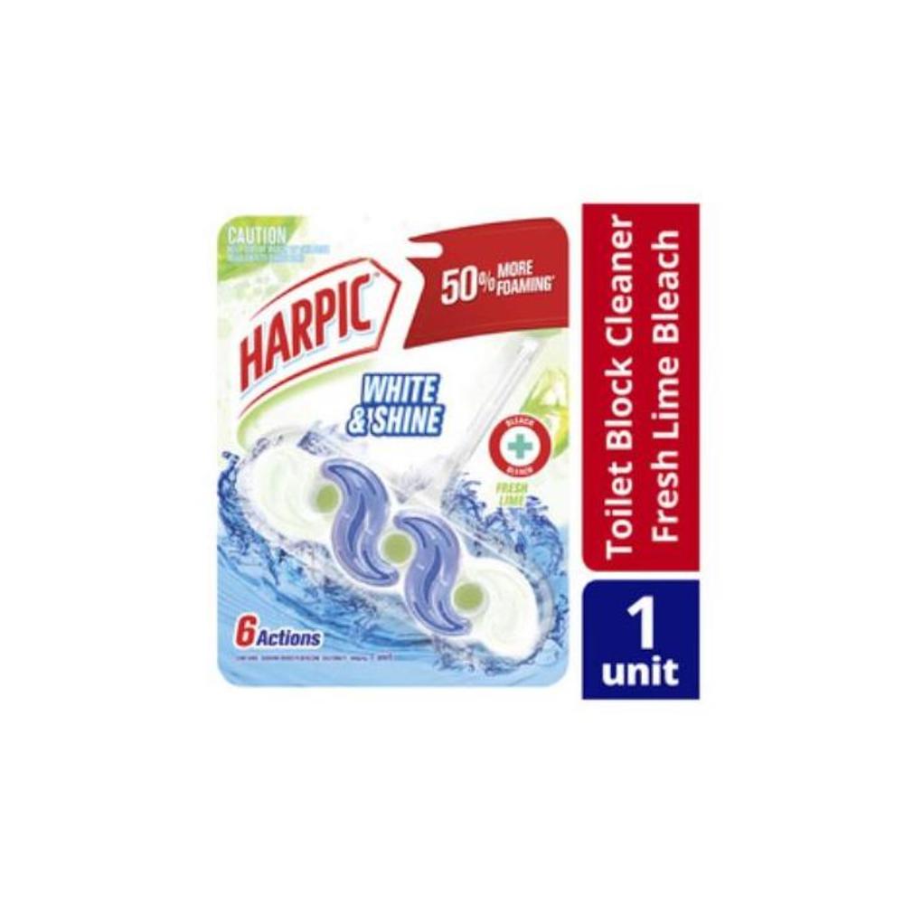 Harpic Lime Fresh White &amp; Shine Toilet Cleaner Bleach 39g