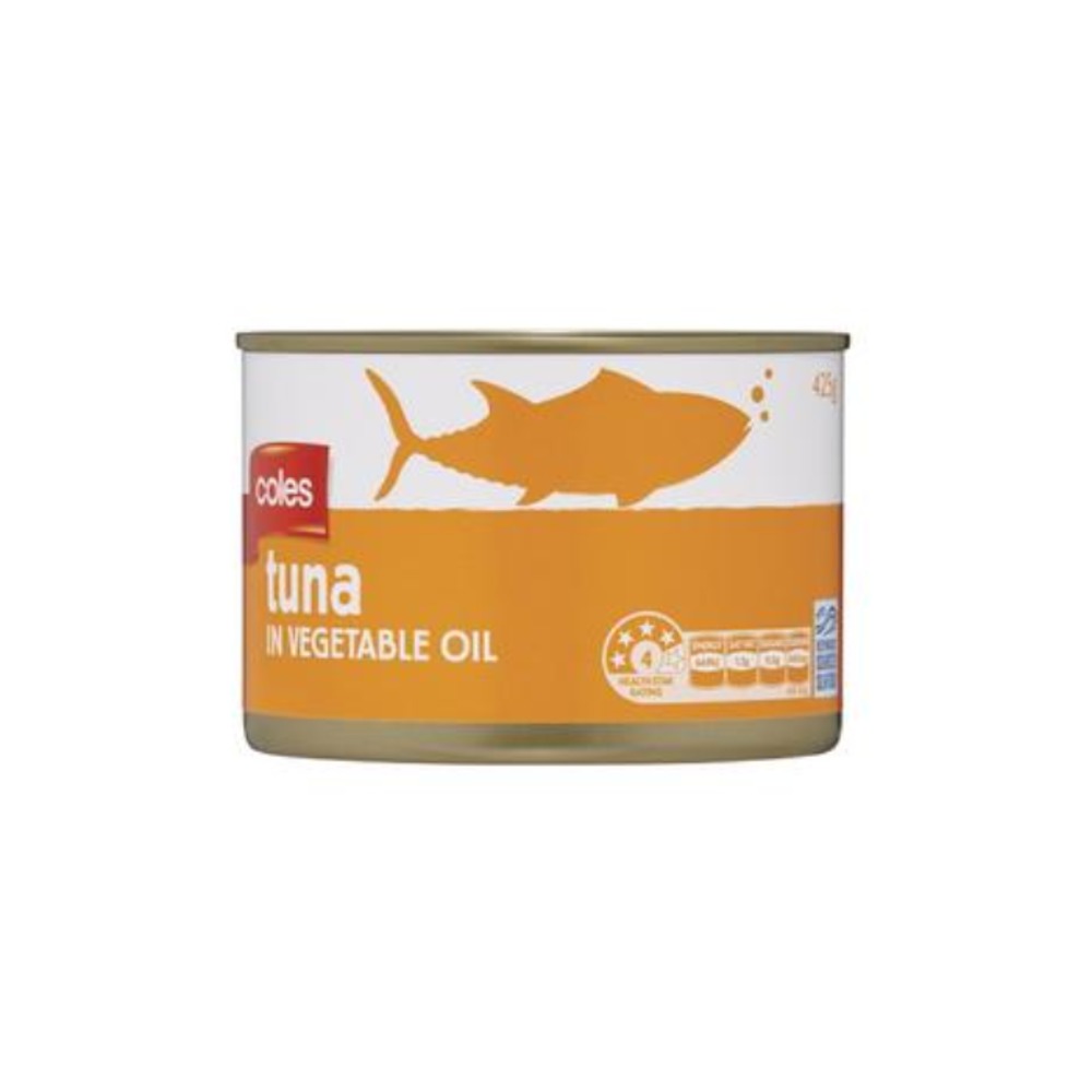 콜스 튜나 인 베지터블 오일 425g, Coles Tuna In Vegetable Oil 425g
