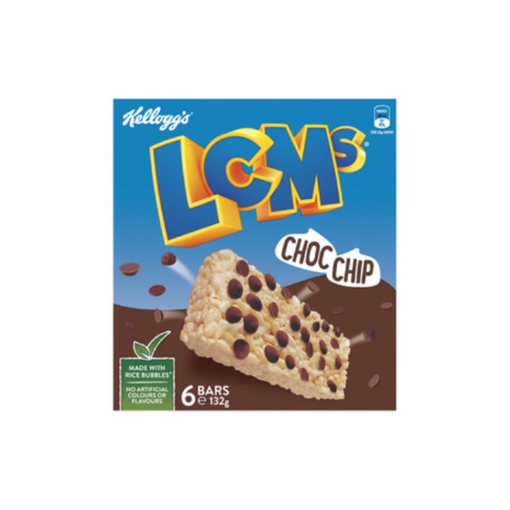 켈로그 LCMs 초코 칩 퍼프드 라이드 스낵 바 6 팩 132g, Kelloggs LCMs Choc Chip Puffed Rice Snack Bars 6 pack 132g