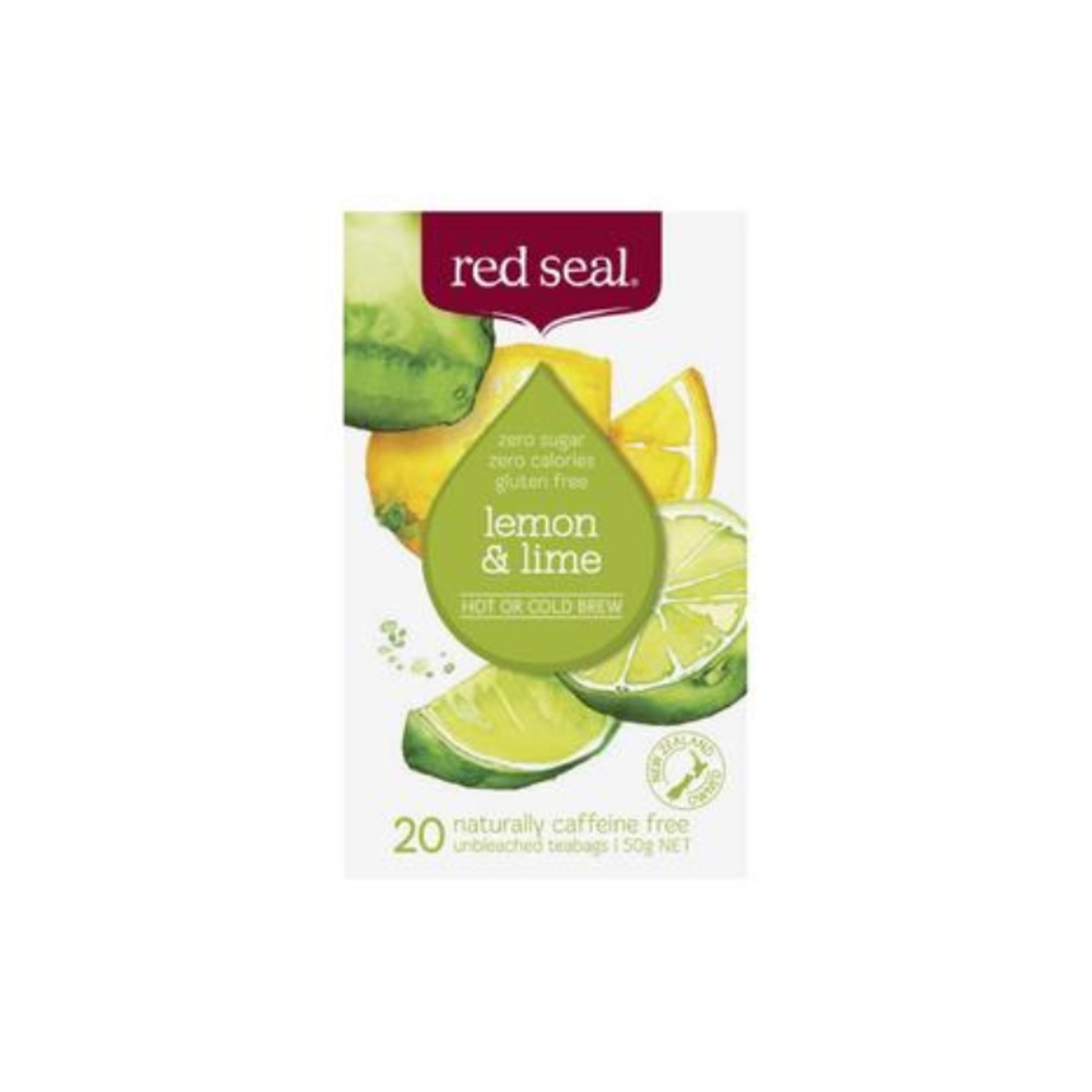 레드 실 레몬 &amp; 라임 핫 OR 콜드 브류 티 20 팩, Red Seal Lemon &amp; Lime Hot Or Cold Brew Tea 20 pack