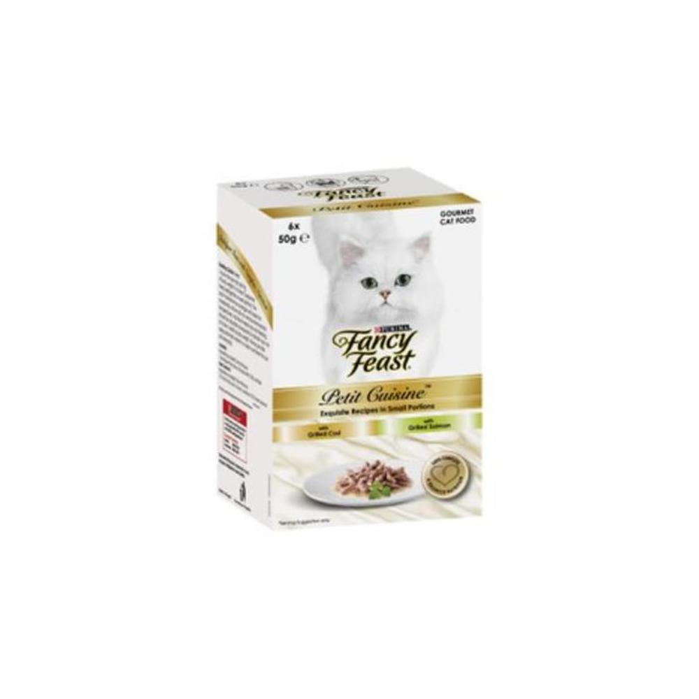 Fancy Feast Petit Cuisine With Grilled Cod &amp; Grilled Salmon Gourmet Cat Food 50g 6 pack 3588383P