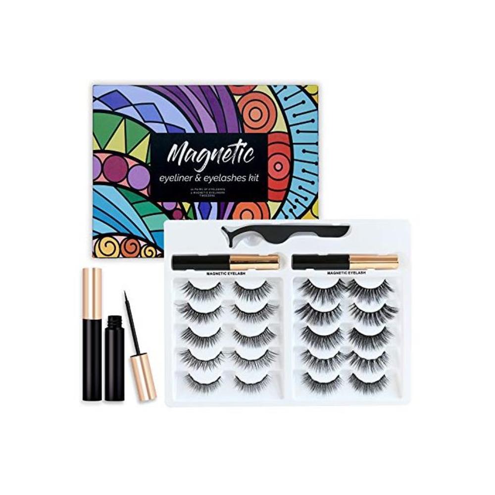 Happy Heartbeat Magnetic Fake Eyelashes Kit, 2020 New upgrade 10 pairs No Glue Needed,3D Faux Mink Lashes Cross Fluffy Soft Natural Eyelashes Reusable,Convenient And Fast. B08FYG3C19