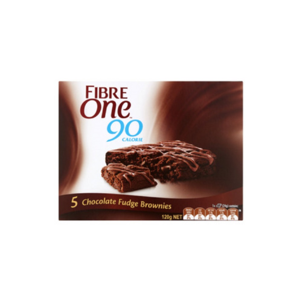 파이버 원 초코렛 퍼지 브라우니 5 팩 120g, Fibre One Chocolate Fudge Brownies 5 pack 120g
