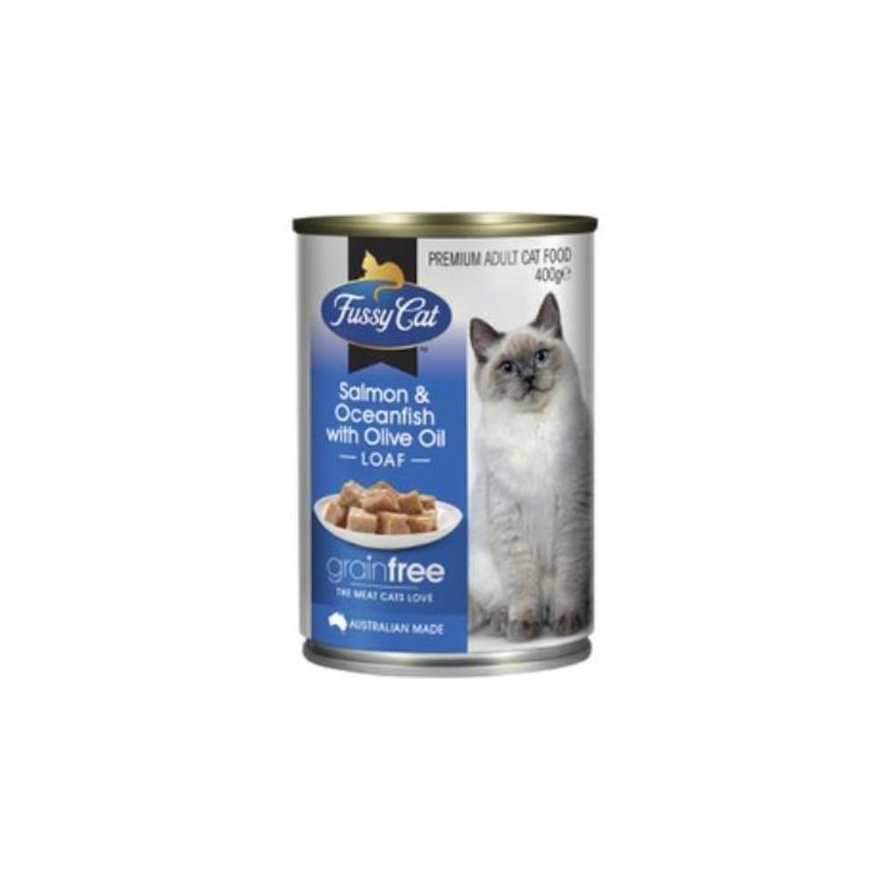 Fussy Cat Grain Free Adult Wet Cat food Salmon &amp; Oceanfish With Olive Oil 400g 2912668P