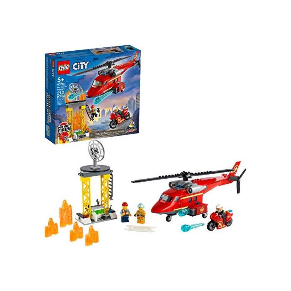 LEGO 레고 시티 파이어 Rescue Helicopter 60281 빌딩 Kit; 파이어fighter 토이 and Fun Playset for Kids, New 2021 (212 Pieces) B08HW22B2W