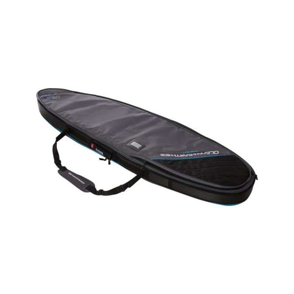 OCEAN AND EARTH 6Ft Double Compact Shortboard Cover BLACK-BLUE-BOARDSPORTS-SURF-OCEAN-AND-EARTH-BOARDC
