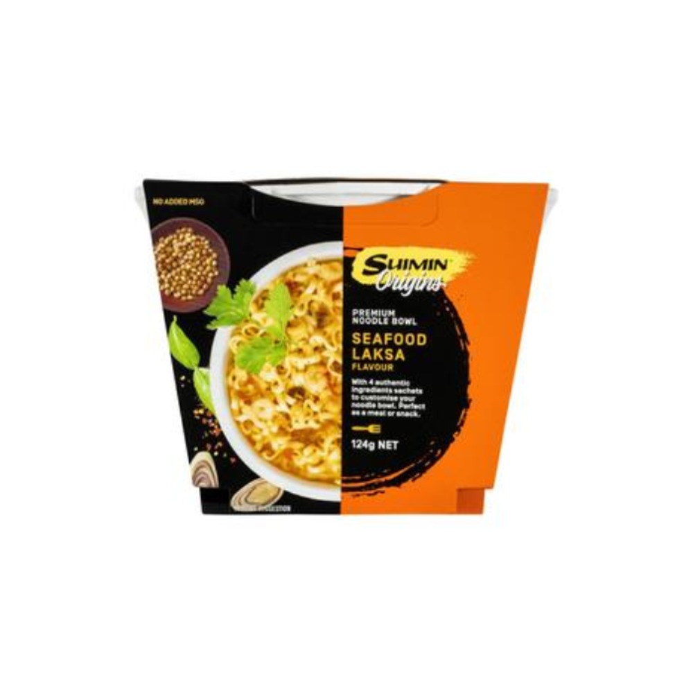 수이민 오리진스 씨푸드 라스카 플레이버 프리미엄 누들 보울 124g, Suimin Origins Seafood Laska Flavour Premium Noodle Bowl 124g