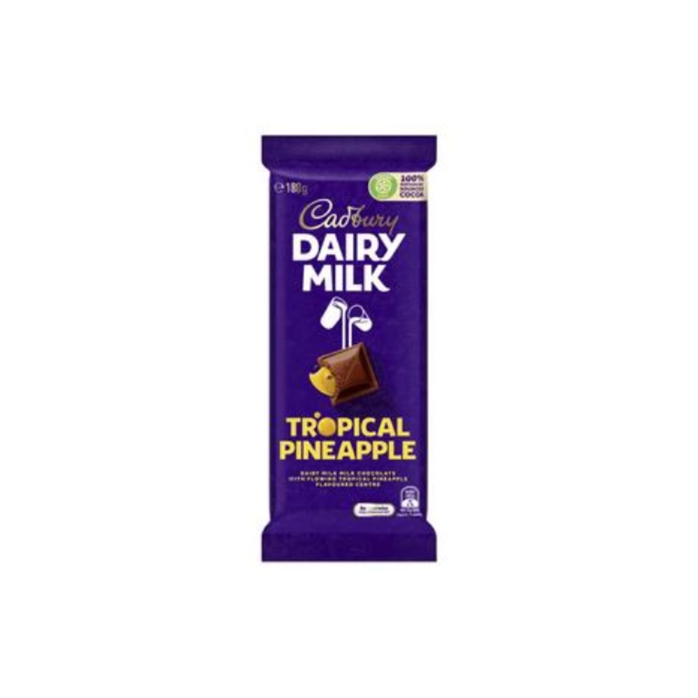 캐드버리 데어리 밀크 트로피칼 파인애플 초코렛 블록 180g, Cadbury Dairy Milk Tropical Pineapple Chocolate Block 180g