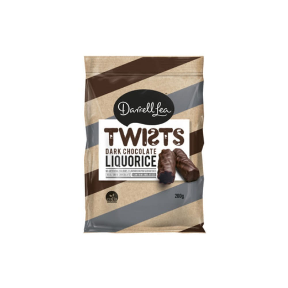 대럴 리 초코렛 트위스트스 다크 초코렛 리코리쉬 200g, Darrell Lea Chocolate Twists Dark Chocolate Liquorice 200g