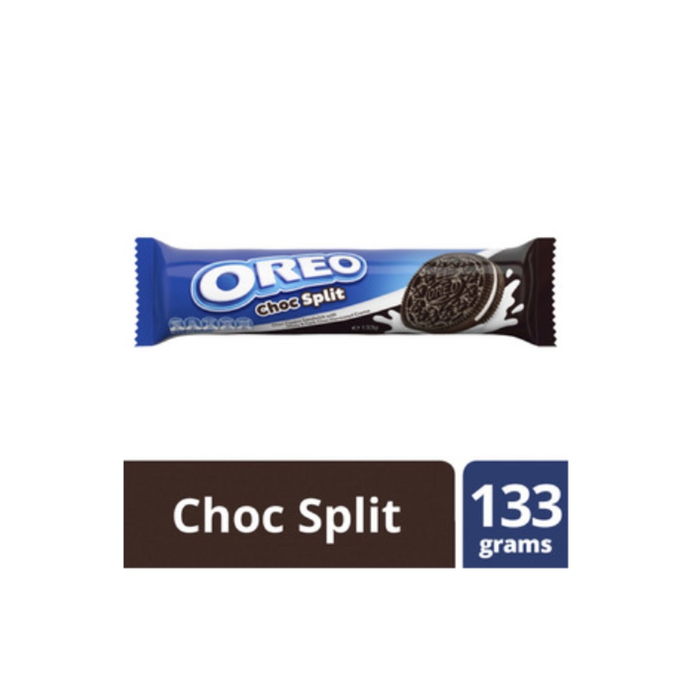 오레오 크림 비스킷 초코 스플릿 133g, Oreo Creme Biscuits Choc Split 133g