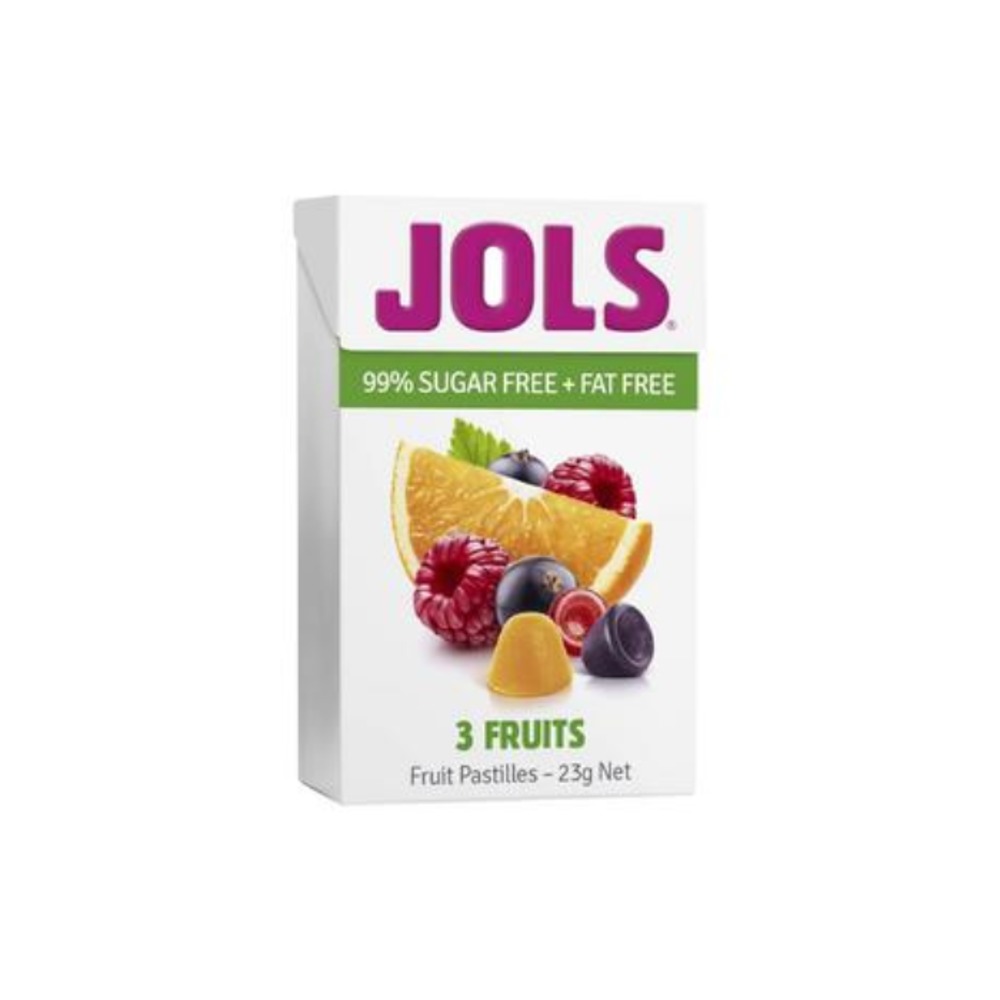 졸스 슈가프리 3 프룻츠 리프레슁 파스틸 25g, Jols Sugarfree 3 Fruits Refreshing Pastilles 25g