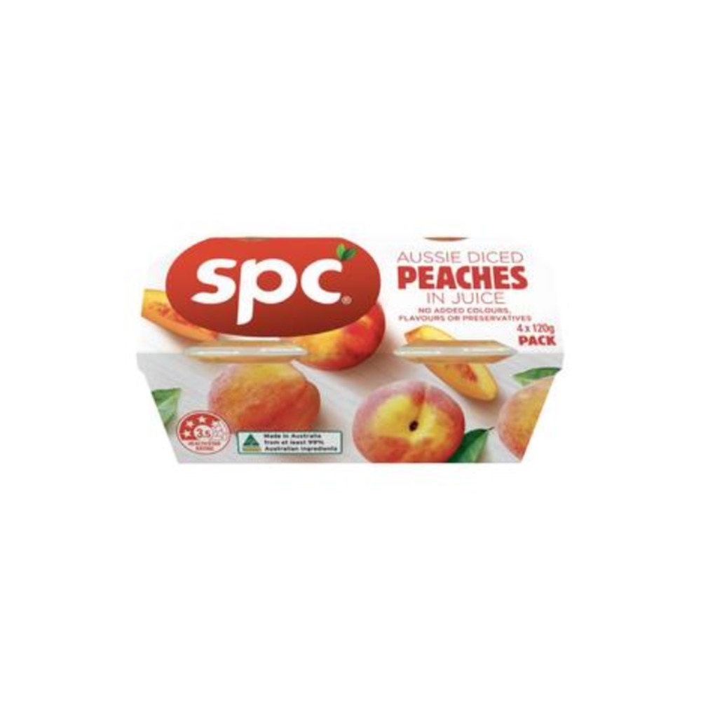 SPC 오지 다이스드 피치스 인 쥬스 120g 4 팩, SPC Aussie Diced Peaches in Juice 120g 4 pack