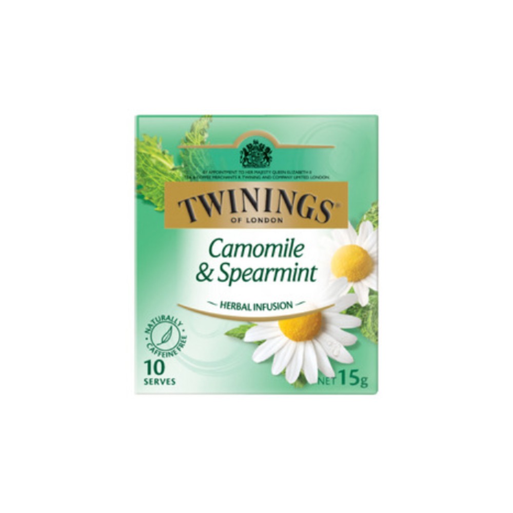 트와이닝스 캐모마일 &amp; 스피어민트 허벌 인퓨젼스 티 배그 10 팩 15g, Twinings Chamomile &amp; Spearmint Herbal Infusions Tea Bags 10 pack 15g
