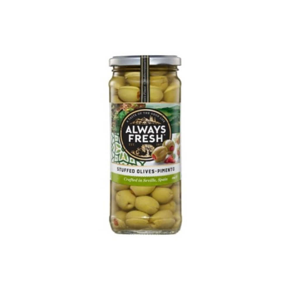 얼웨이즈 프레쉬 스터프드 올리브 피멘토 450g, Always Fresh Stuffed Olives Pimento 450g