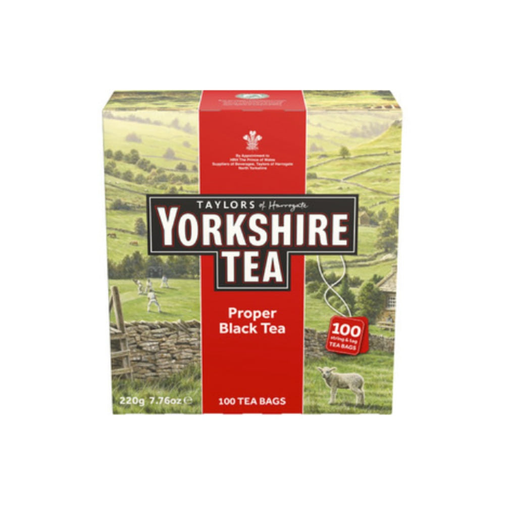테일러 오브 해로게이트 요크샤이어 블랙 티 배그 100 팩 220g, Taylors of Harrogate Yorkshire Black Tea Bags 100 pack 220g