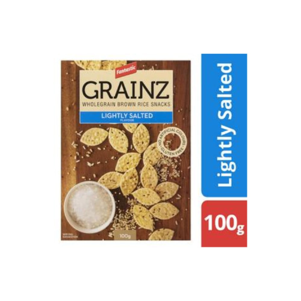 판타스틱 그레인즈 라이드 크래커 라이티 솔티드 100g, Fantastic Grainz Rice Cracker Lightly Salted 100g