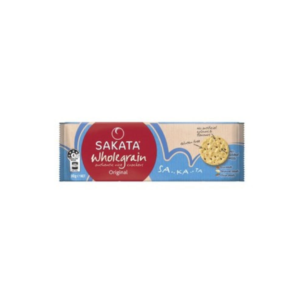 사카타 홀그레인 오리지날 라이드 크래커 90g, Sakata Wholegrain Original Rice Crackers 90g