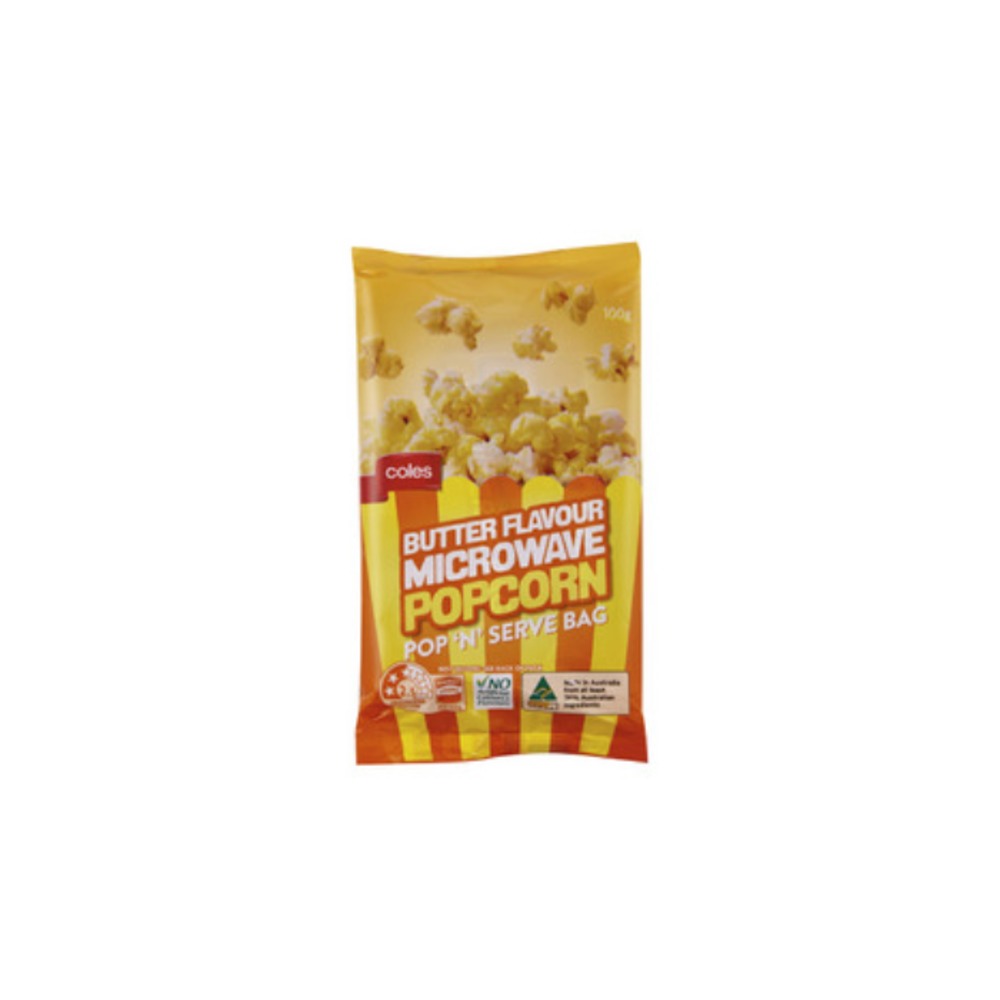 콜스 버터 플레이버 마이크로웨이브 팝콘 100g, Coles Butter Flavour Microwave Popcorn 100g